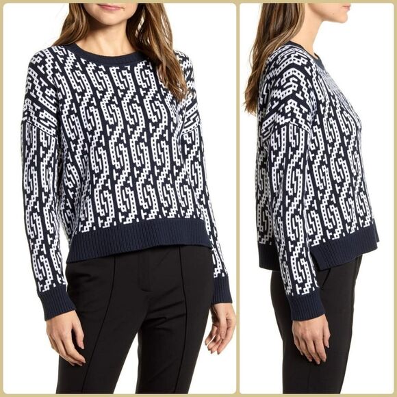 Tommy Hilfiger Two-Tone Cable Sweater - Picture 1 of 12